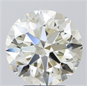 Natural Diamond 5.01 Carats, Round with Excellent Cut, K Color, VVS2 Clarity and Certified by IGI