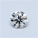 Natural Diamond 0.45 Carats, Round with Very Good Cut, H Color, SI2 Clarity and Certified by GIA