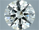 Natural Diamond 6.13 Carats, Round with Excellent Cut, K Color, SI1 Clarity and Certified by IGI