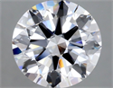 Natural Diamond 2.12 Carats, Round with Excellent Cut, D Color, FL Clarity and Certified by GIA