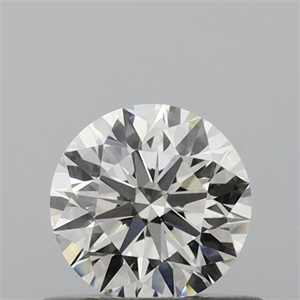 Picture of Natural Diamond 0.52 Carats, Round with Excellent Cut, J Color, VS1 Clarity and Certified by GIA