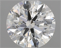 Natural Diamond 0.50 Carats, Round with Excellent Cut, F Color, I1 Clarity and Certified by GIA