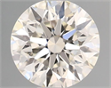 Natural Diamond 0.46 Carats, Round with Excellent Cut, I Color, IF Clarity and Certified by IGI