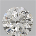 Natural Diamond 0.70 Carats, Round with Good Cut, K Color, I1 Clarity and Certified by GIA