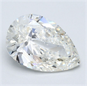 Natural Diamond 2.01 Carats, Pear with  Cut, I Color, SI2 Clarity and Certified by GIA