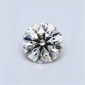 Picture of Natural Diamond 0.53 Carats, Round with Excellent Cut, K Color, SI2 Clarity and Certified by GIA