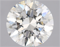 Natural Diamond 2.08 Carats, Round with Excellent Cut, H Color, VVS2 Clarity and Certified by GIA