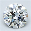 Natural Diamond 2.23 Carats, Round with Excellent Cut, H Color, VVS2 Clarity and Certified by GIA