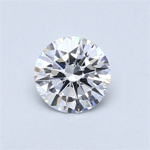 Picture of Natural Diamond 0.43 Carats, Round with Very Good Cut, D Color, VVS1 Clarity and Certified by GIA