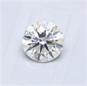 Natural Diamond 0.57 Carats, Round with Good Cut, J Color, I1 Clarity and Certified by GIA