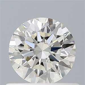 Picture of Natural Diamond 0.50 Carats, Round with Excellent Cut, I Color, SI2 Clarity and Certified by IGI