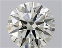 Natural Diamond 2.50 Carats, Round with Excellent Cut, J Color, SI1 Clarity and Certified by IGI