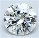 Natural Diamond 3.01 Carats, Round with Excellent Cut, G Color, VVS2 Clarity and Certified by GIA