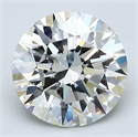 Natural Diamond 2.30 Carats, Round with Excellent Cut, J Color, SI1 Clarity and Certified by GIA