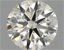 Natural Diamond 0.40 Carats, Round with Excellent Cut, I Color, VS2 Clarity and Certified by IGI