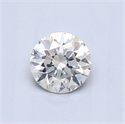 Natural Diamond 0.60 Carats, Round with Good Cut, H Color, I1 Clarity and Certified by GIA