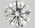 Natural Diamond 3.04 Carats, Round with Excellent Cut, K Color, SI1 Clarity and Certified by GIA