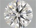 Natural Diamond 0.43 Carats, Round with Excellent Cut, I Color, IF Clarity and Certified by GIA