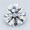 Natural Diamond 5.19 Carats, Round with Excellent Cut, D Color, SI2 Clarity and Certified by GIA