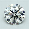 Natural Diamond 1.70 Carats, Round with Excellent Cut, H Color, VS1 Clarity and Certified by GIA