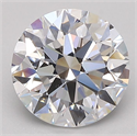 Natural Diamond 2.41 Carats, Round with Excellent Cut, D Color, VS2 Clarity and Certified by GIA