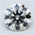 Natural Diamond 2.41 Carats, Round with Excellent Cut, K Color, IF Clarity and Certified by GIA