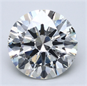 Natural Diamond 7.07 Carats, Round with Excellent Cut, F Color, SI2 Clarity and Certified by GIA