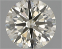 Natural Diamond 0.50 Carats, Round with Excellent Cut, K Color, I1 Clarity and Certified by IGI