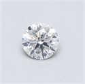 Natural Diamond 0.43 Carats, Round with Very Good Cut, G Color, SI2 Clarity and Certified by GIA