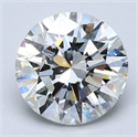 Natural Diamond 4.03 Carats, Round with Excellent Cut, H Color, SI1 Clarity and Certified by GIA