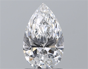 Picture of Natural Diamond 1.10 Carats, Pear with  Cut, D Color, IF Clarity and Certified by GIA