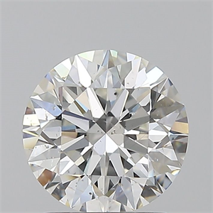 Picture of Natural Diamond 1.70 Carats, Round with Excellent Cut, G Color, SI1 Clarity and Certified by GIA