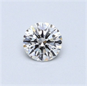 Natural Diamond 0.40 Carats, Round with Very Good Cut, F Color, VVS2 Clarity and Certified by GIA