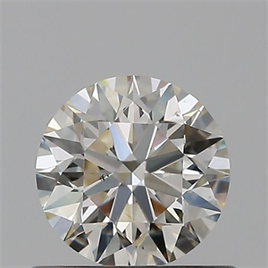 Picture of Natural Diamond 0.52 Carats, Round with Excellent Cut, J Color, VS2 Clarity and Certified by GIA