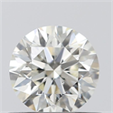 Natural Diamond 0.53 Carats, Round with Excellent Cut, K Color, SI1 Clarity and Certified by GIA