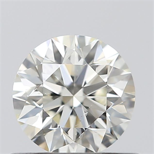 Picture of Natural Diamond 0.53 Carats, Round with Excellent Cut, K Color, SI1 Clarity and Certified by GIA