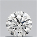 Natural Diamond 0.51 Carats, Round with Excellent Cut, H Color, SI1 Clarity and Certified by IGI