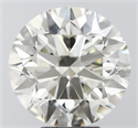 Natural Diamond 6.02 Carats, Round with Excellent Cut, K Color, SI1 Clarity and Certified by IGI