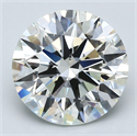 Natural Diamond 3.01 Carats, Round with Excellent Cut, J Color, SI1 Clarity and Certified by GIA