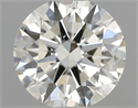 Natural Diamond 0.50 Carats, Round with Excellent Cut, K Color, SI1 Clarity and Certified by GIA