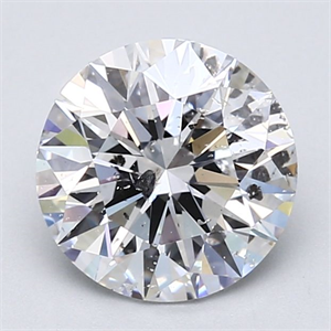 Picture of Natural Diamond 2.02 Carats, Round with Excellent Cut, D Color, I1 Clarity and Certified by GIA