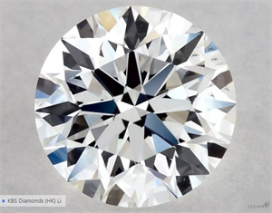 Picture of Natural Diamond 0.42 Carats, Round with Excellent Cut, F Color, VS1 Clarity and Certified by GIA