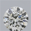 Natural Diamond 0.52 Carats, Round with Excellent Cut, H Color, SI1 Clarity and Certified by IGI