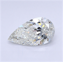 Natural Diamond 1.80 Carats, Pear with  Cut, H Color, SI1 Clarity and Certified by GIA