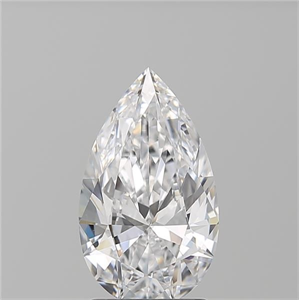 Picture of Natural Diamond 1.50 Carats, Pear with  Cut, D Color, VVS1 Clarity and Certified by GIA