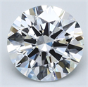 Natural Diamond 3.36 Carats, Round with Excellent Cut, E Color, VVS2 Clarity and Certified by GIA