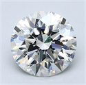 Natural Diamond 3.01 Carats, Round with Excellent Cut, H Color, SI1 Clarity and Certified by GIA