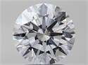 Natural Diamond 2.15 Carats, Round with Excellent Cut, D Color, SI1 Clarity and Certified by GIA