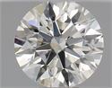 Natural Diamond 0.50 Carats, Round with Excellent Cut, J Color, VVS1 Clarity and Certified by GIA