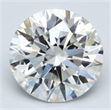 Natural Diamond 2.20 Carats, Round with Excellent Cut, H Color, VVS2 Clarity and Certified by GIA